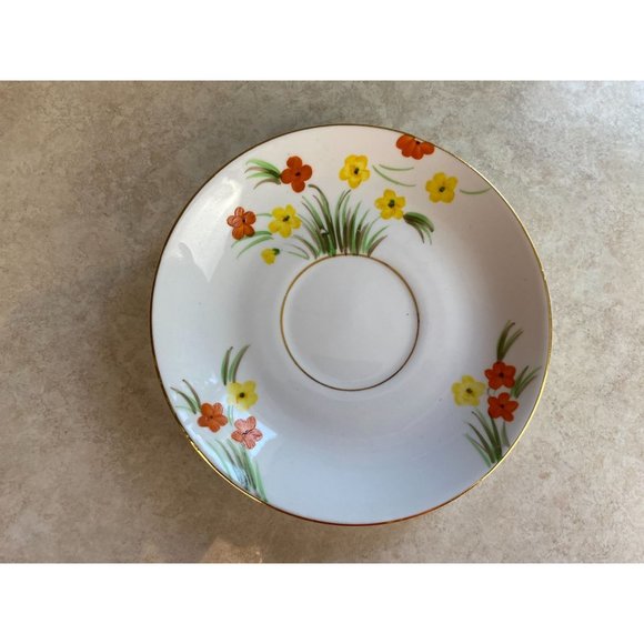 Phoenix Bone China England Painted Flowers Tea Cup And Saucer Set - Picture 8 of 10
